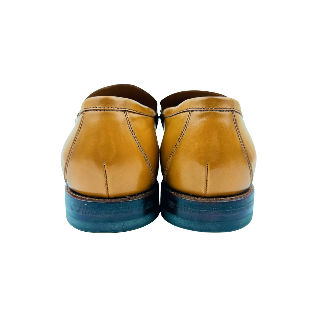 Gucci Cognac Brown Buckle Strap Leather Loafers (Size 43)
