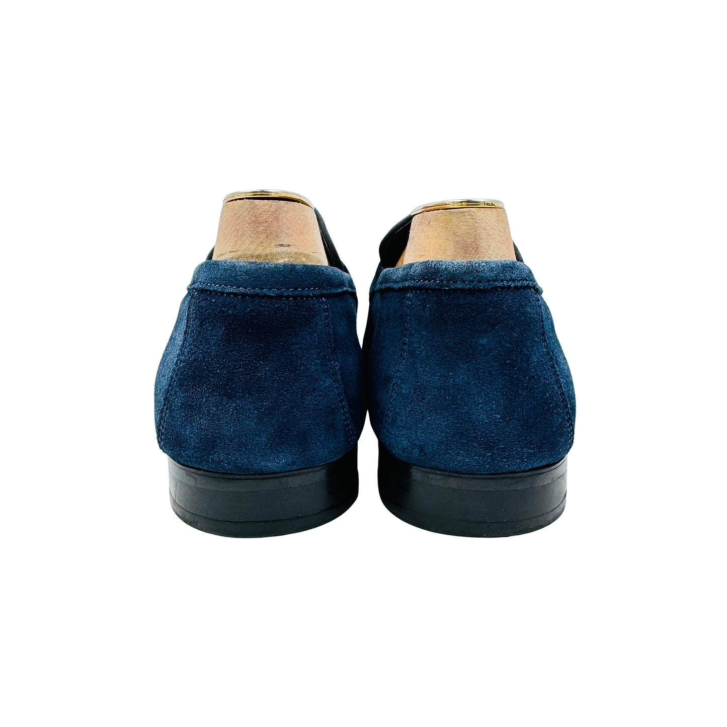 Dune Men's Blue Suede Leather Tassel Loafers (Size 43)