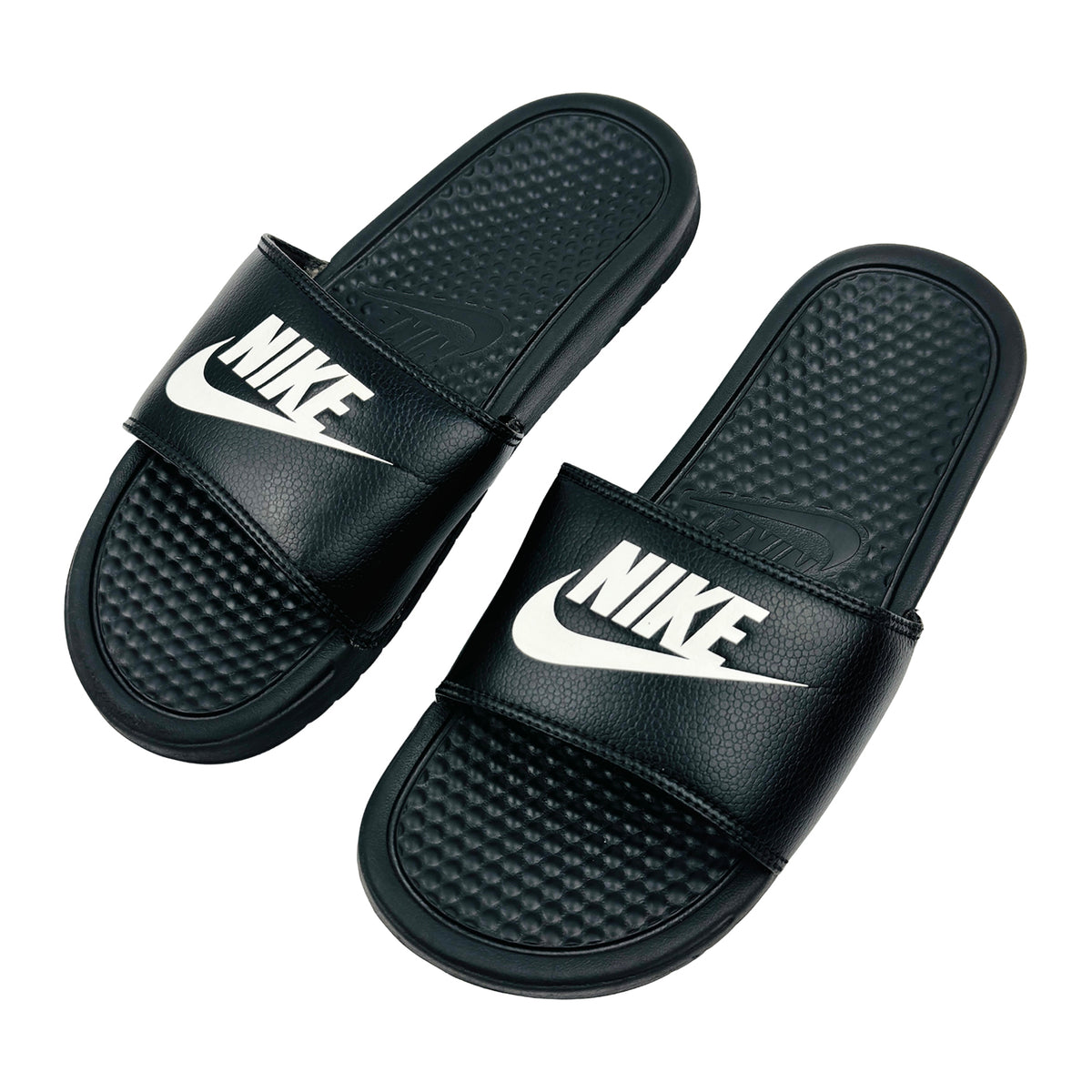 Nike Benassi JDI 'Black White' Slides (Size 40) - 343880-090