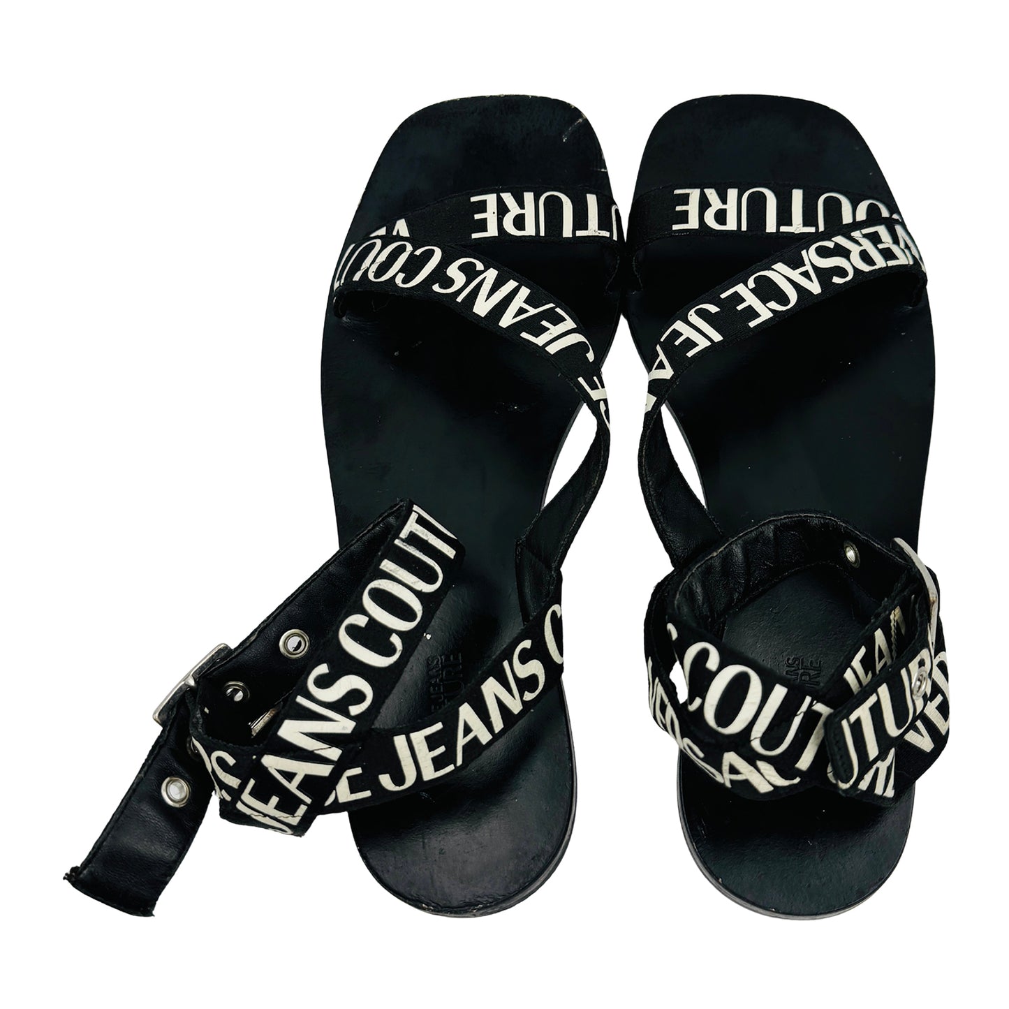 Versace Jeans Couture Black Sandals (Size 37)