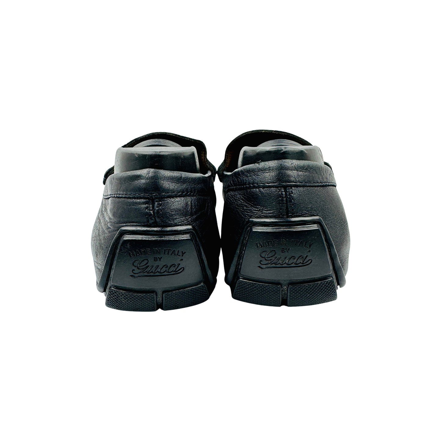 Gucci Black Guccissima Leather Driving Loafers (Size 38.5/39)