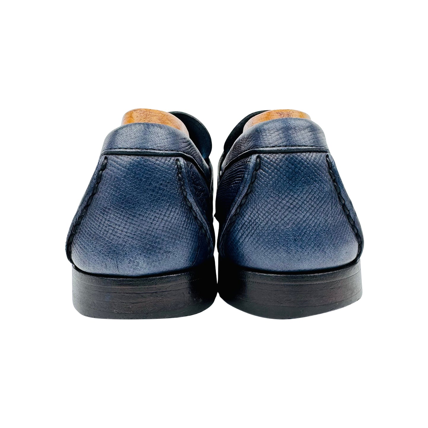 Prada Men's Blue Saffiano Leather Loafers (Size 43)