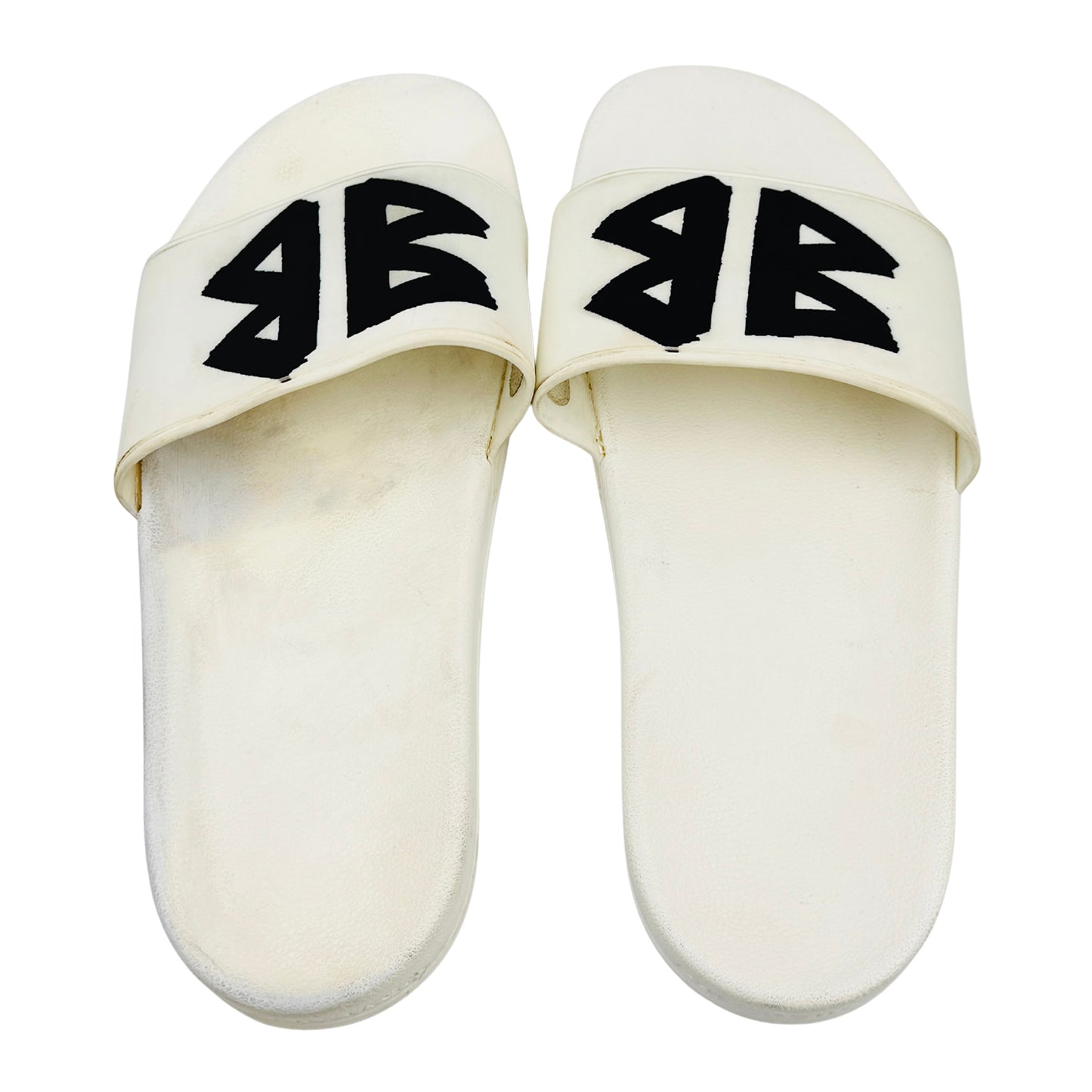 Balenciaga Pool BB Tape Logo Slides (Size 43)