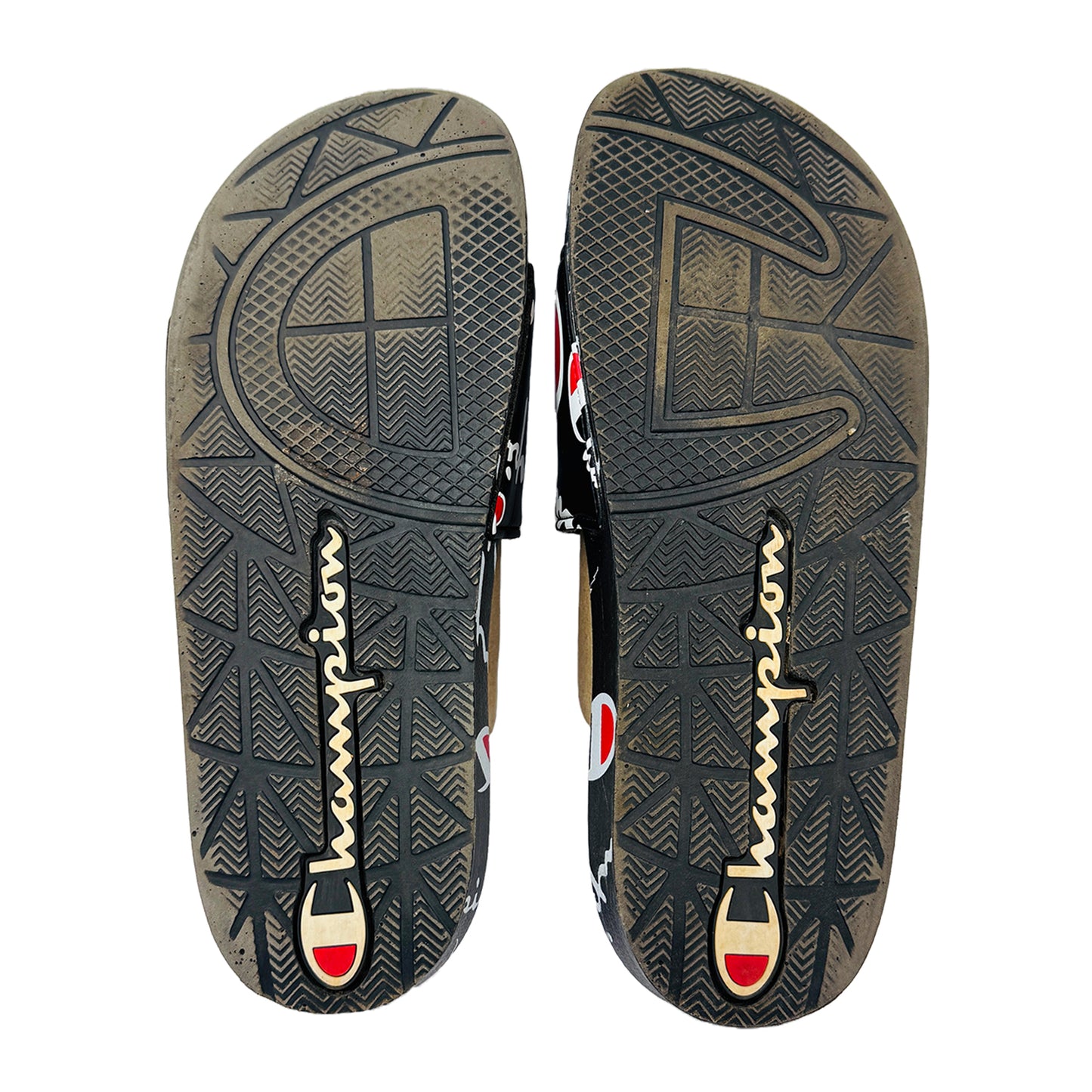 Outsole image of Champion IPO Warped Black Slides (Size 41) - CP101071