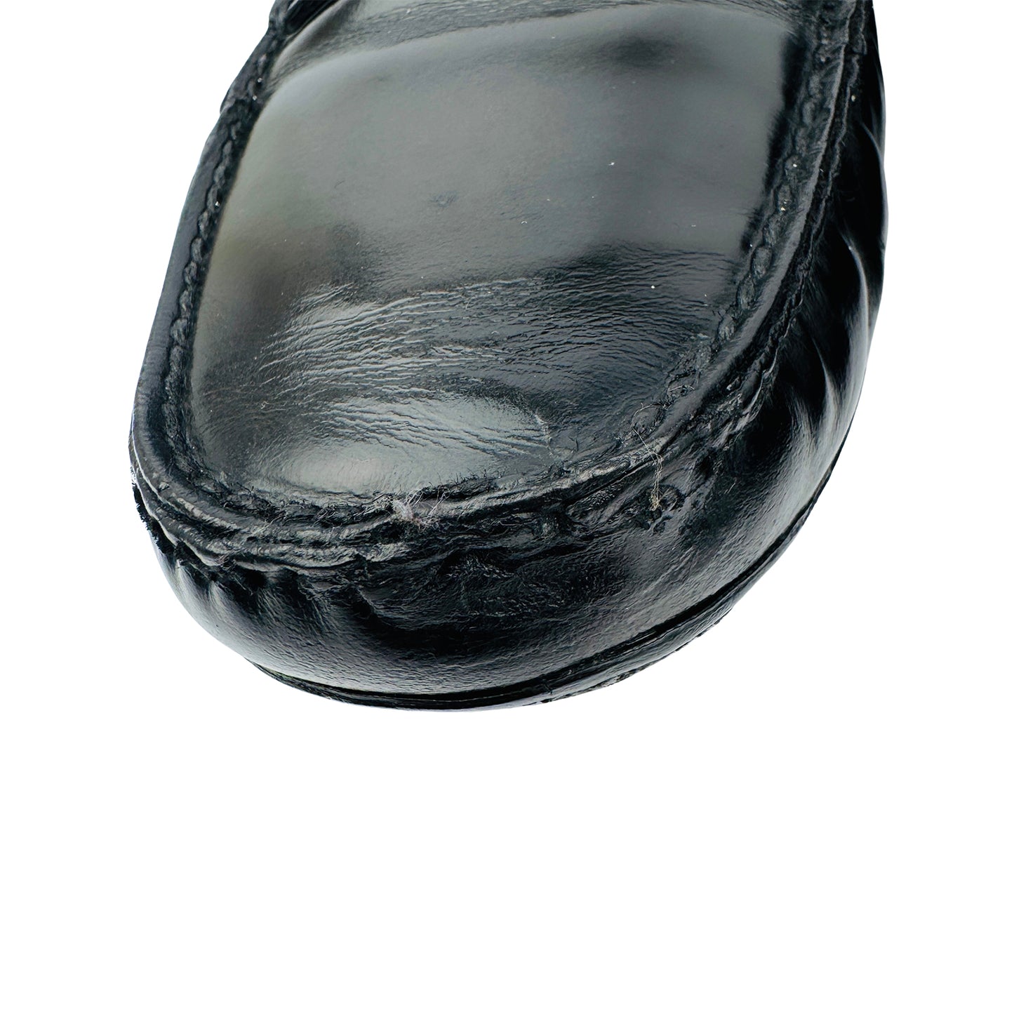 Prada Men's Black Leather Loafers (Size 43/43.5) - 2DD 007