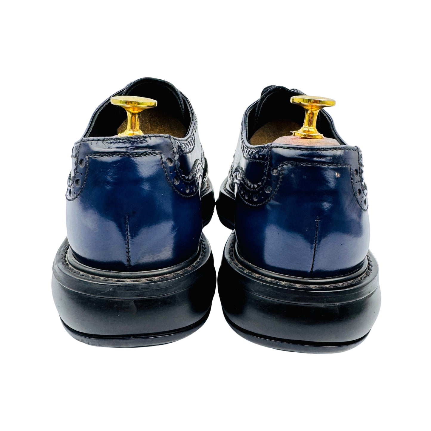 Prada Men's Air Sole Brogues Blue Black Shoes (Size 41/41.5) - 2EE098