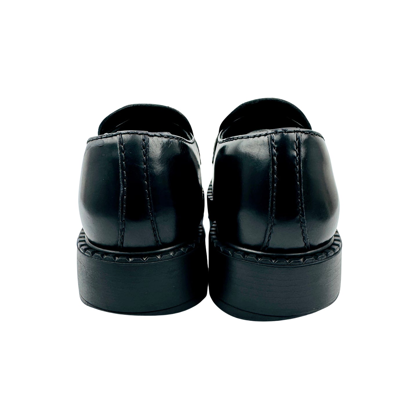 Prada Chocolate Brushed Leather Loafers (Size 41) - 2DE127