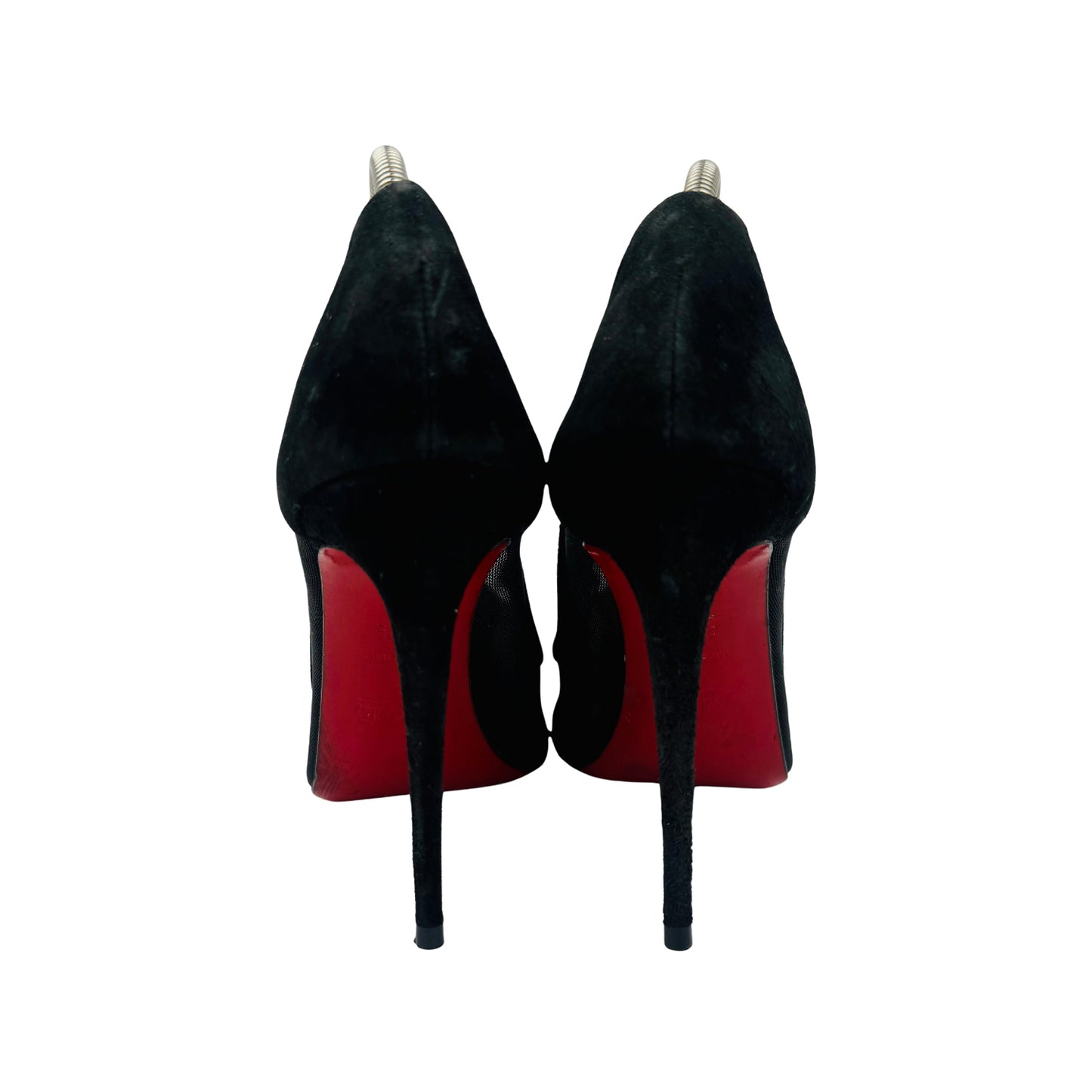 Christian Louboutin Galativi 100 Black Suede Pumps (Size 36.5)