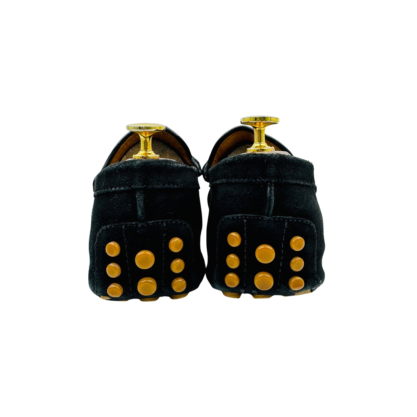 Gucci Logo Plaque Black Suede Loafers (Size 42.5)