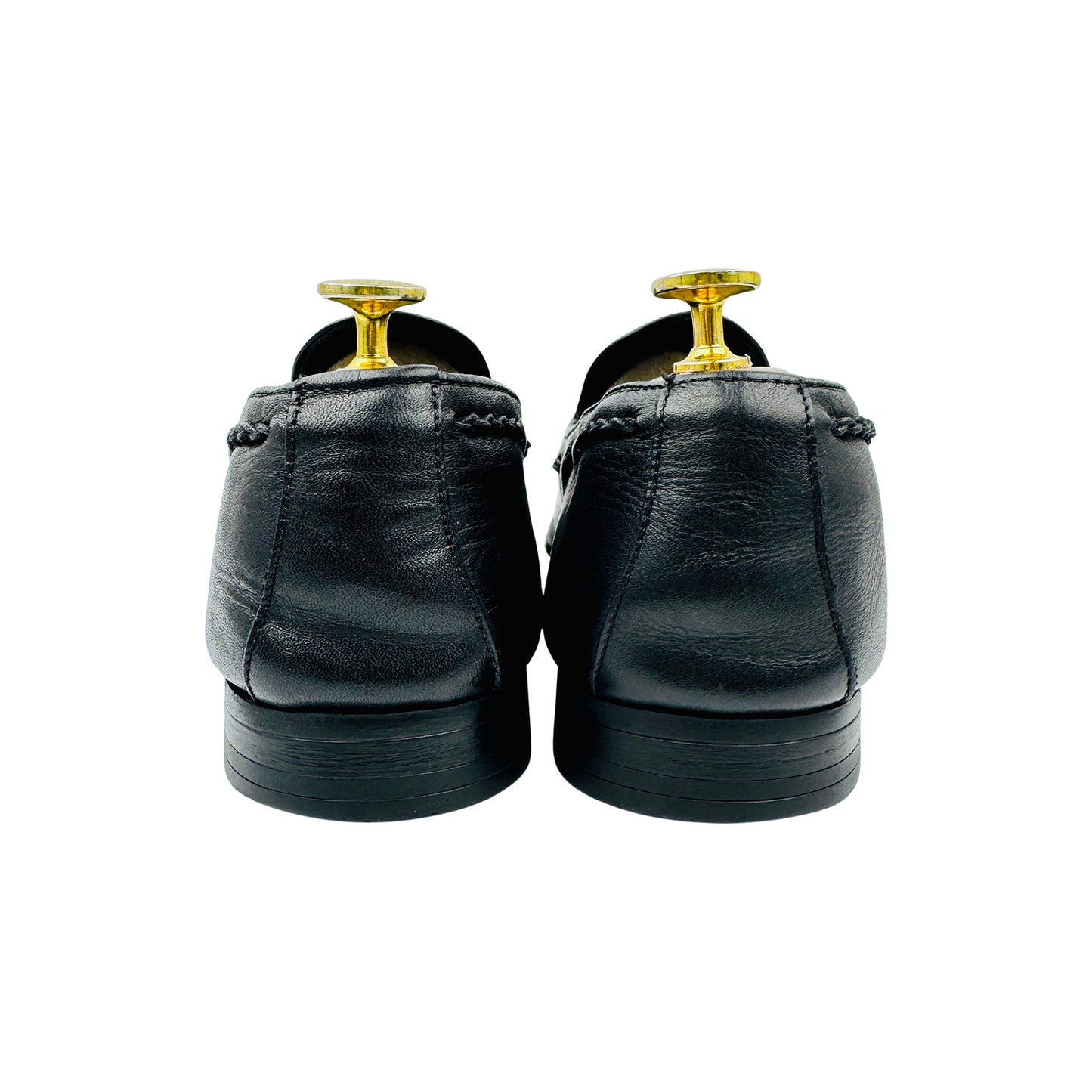 Zara Men's Black Leather Tassel Loafers (Size 40)