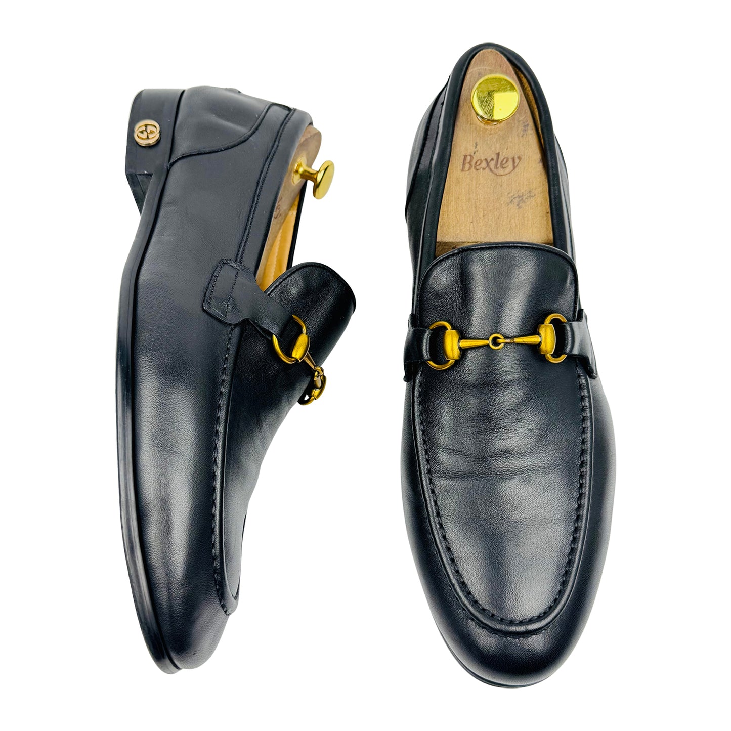 Gucci Men's Horsebit Black Leather Loafers (Size 43)