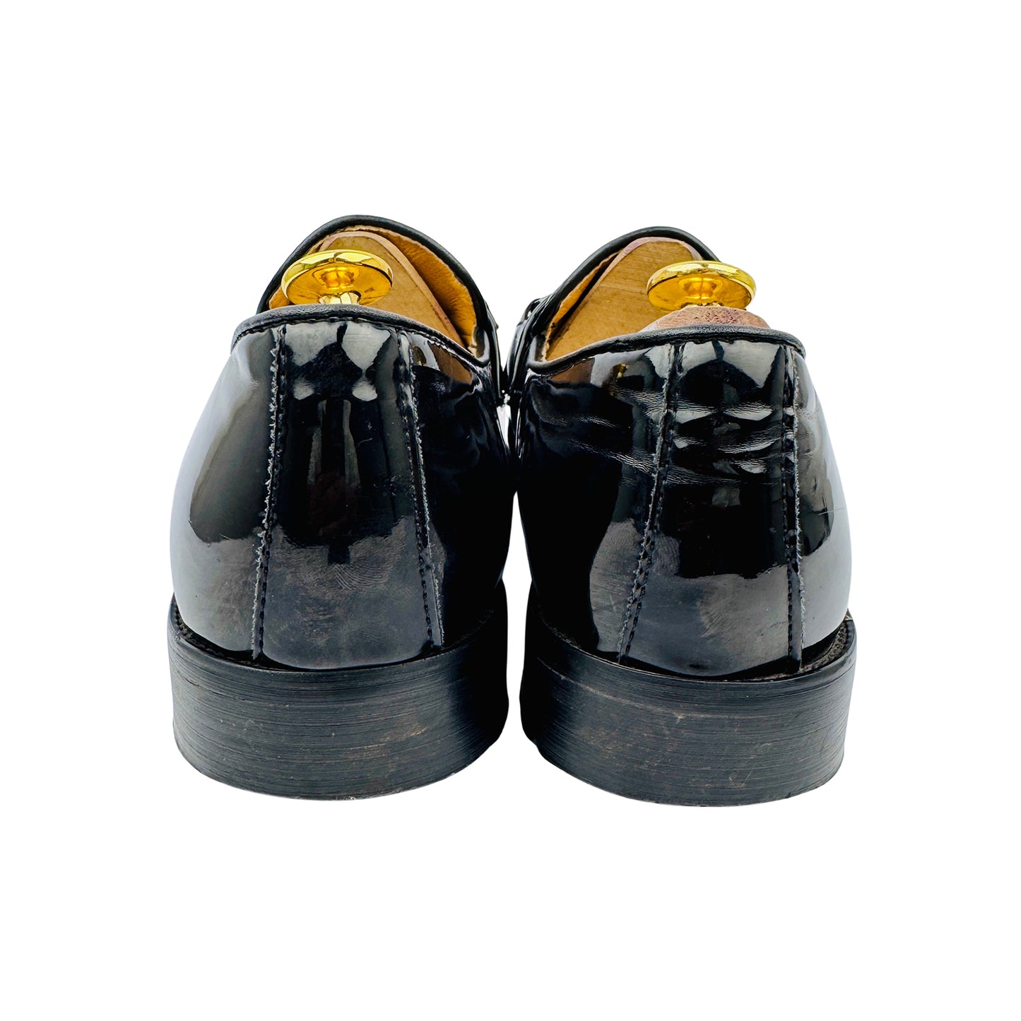 Louis Vuitton Men's Black Patent Leather Loafers (Size 42.5)