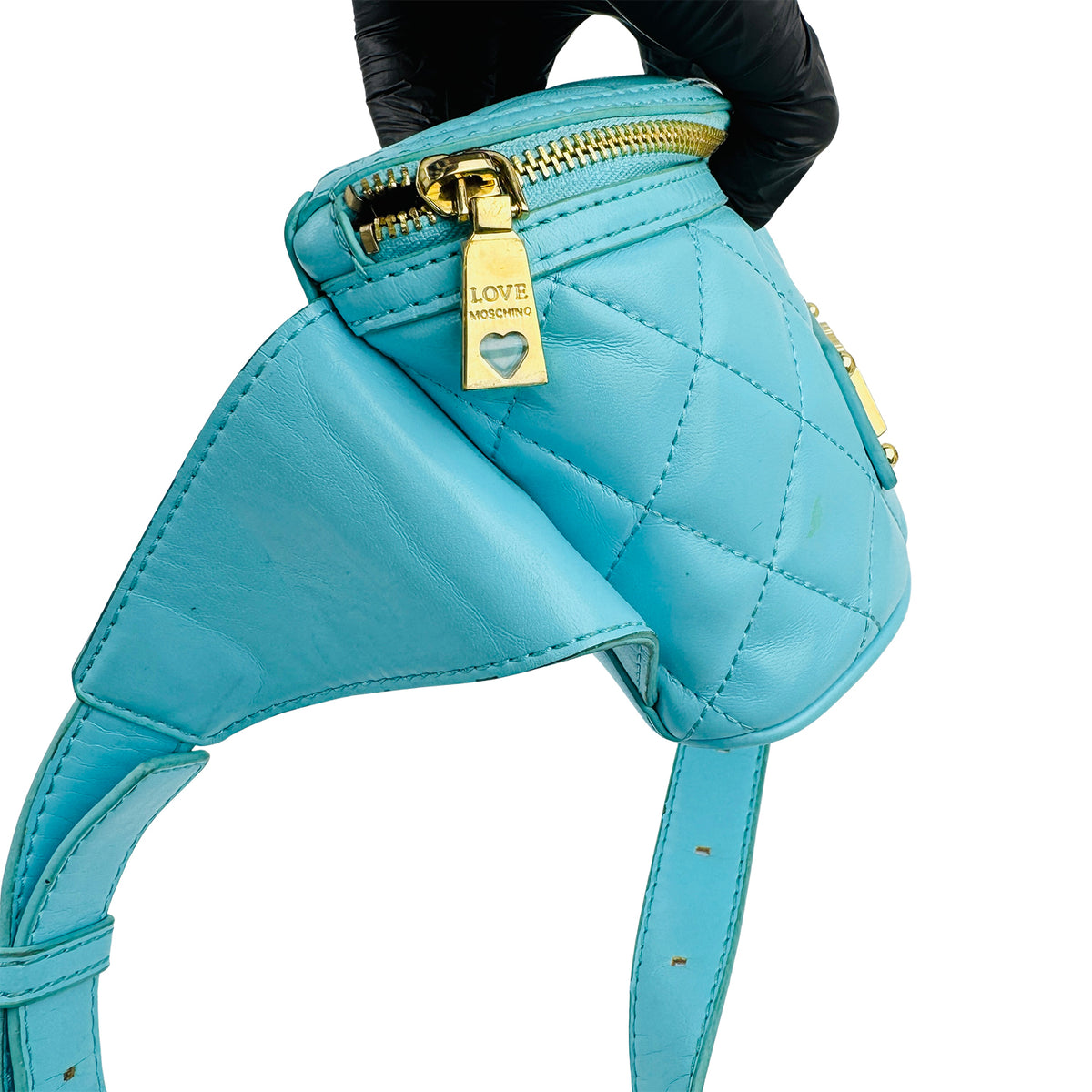 Love Moschino Quilted Logo Belt Bag - JC4003PP1OLA0701