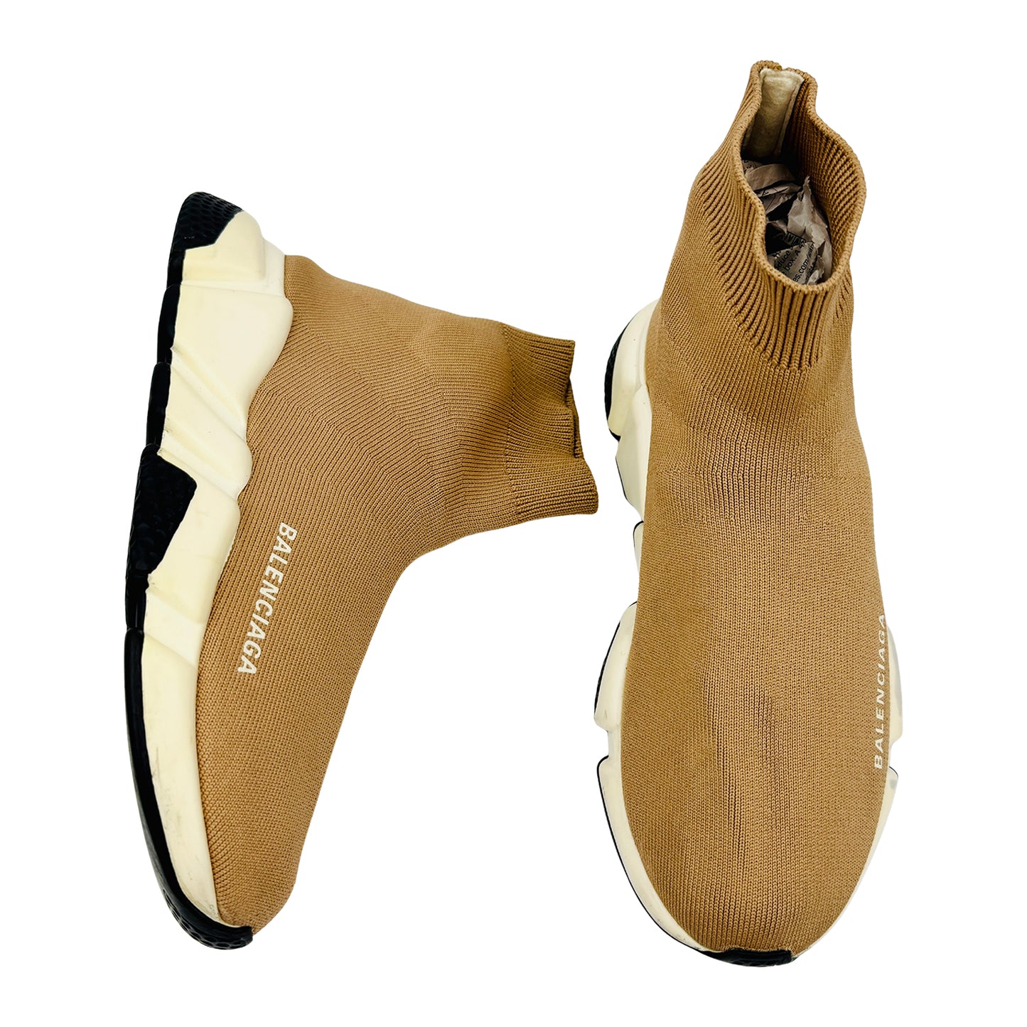 Balenciaga Speed Beige Italian Trainers (Size 39)