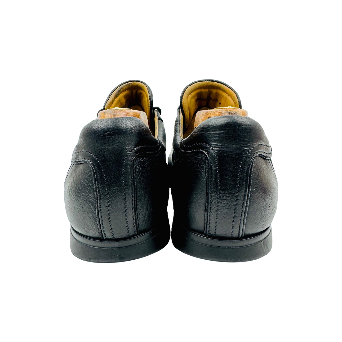 Quarvif Men's Black Leather Sneakers (Size 42/42.5)