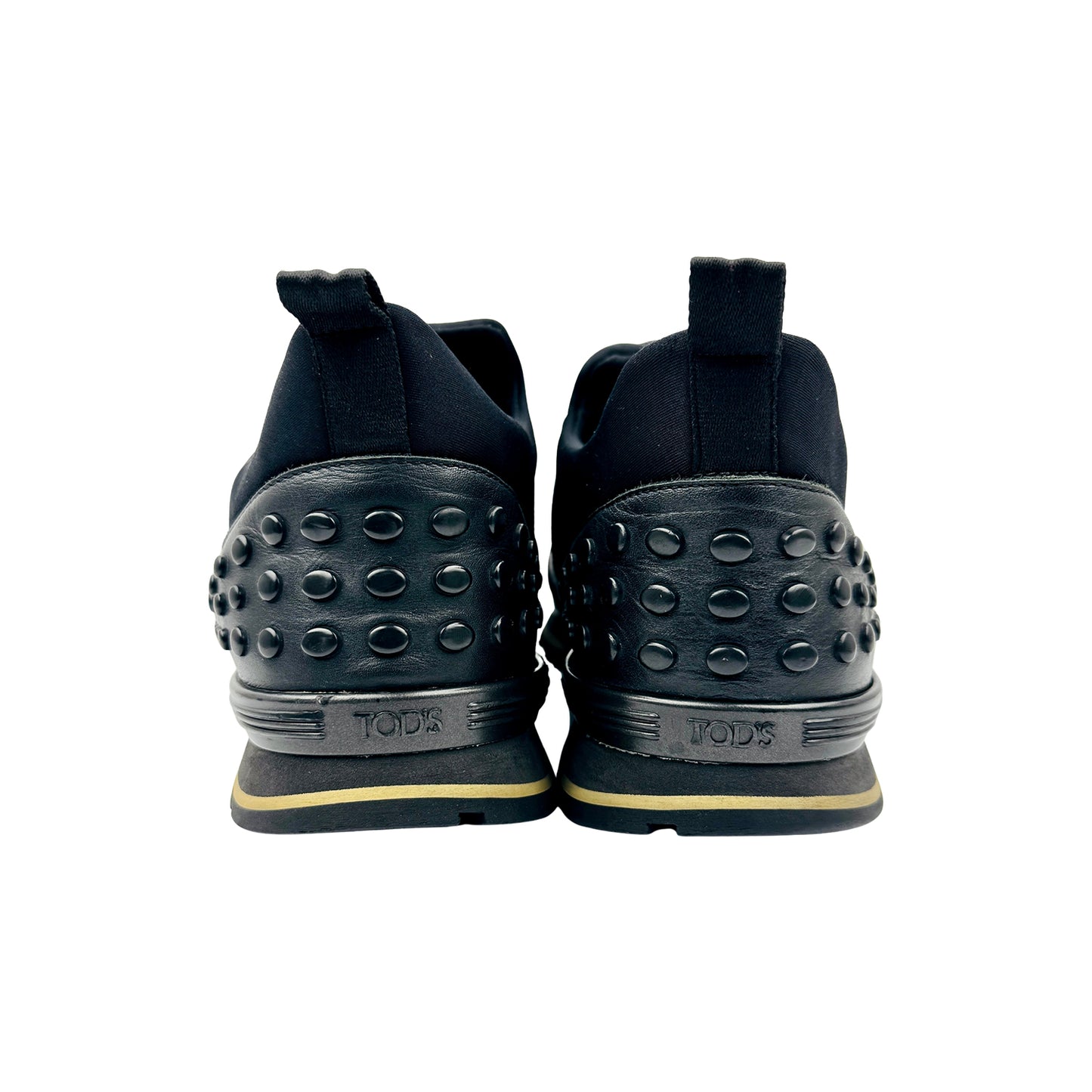 Tod's Black Leather Neoprene Shoes (Size 43)