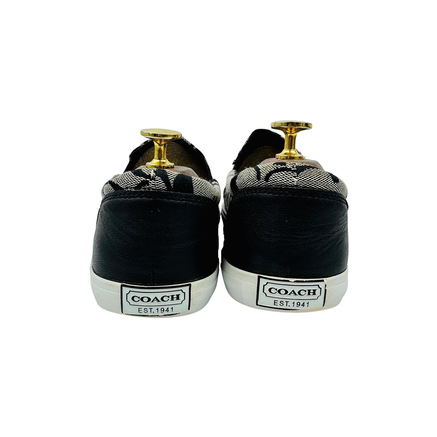 Coach Allegra 'Black Beige' Jacquard Shoes (Size 40/40.5)