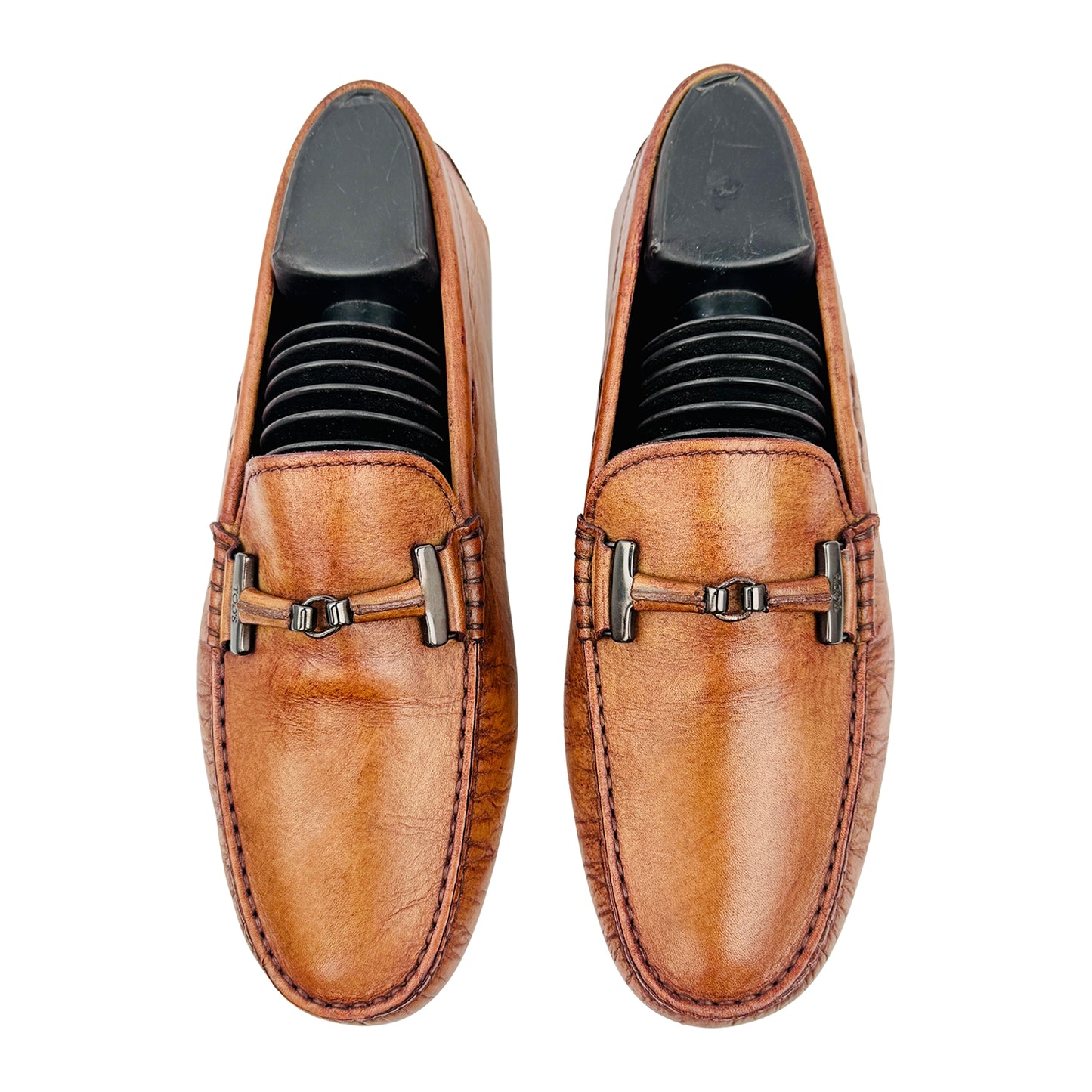 Tod’s Brown Textured Leather Italian Loafers (Size 40/40.5)