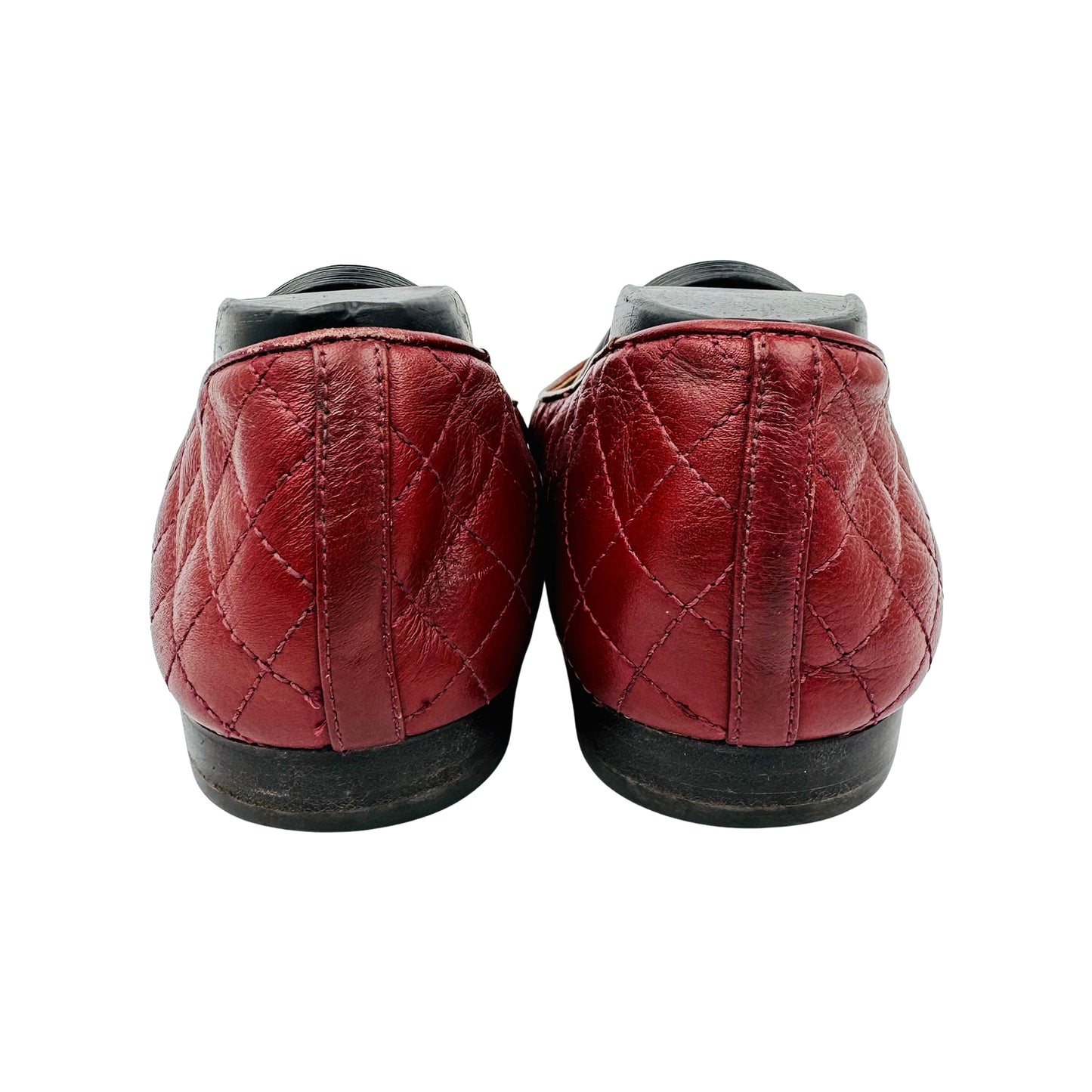 Michael Kors 'Deep Red' Leather Flats (Size 38.5)