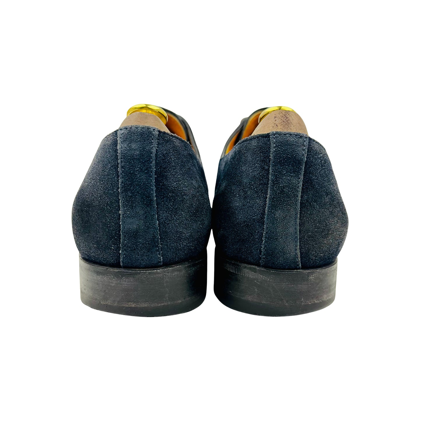 Santoni Men's Blue Suede Oxfords (Size 42.5)