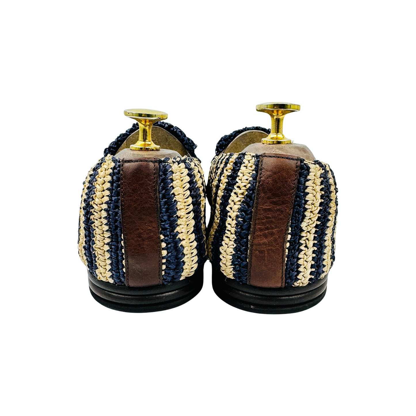 Dolce & Gabbana Woven Raffia Smoking Shoes (Size 41.5/42)