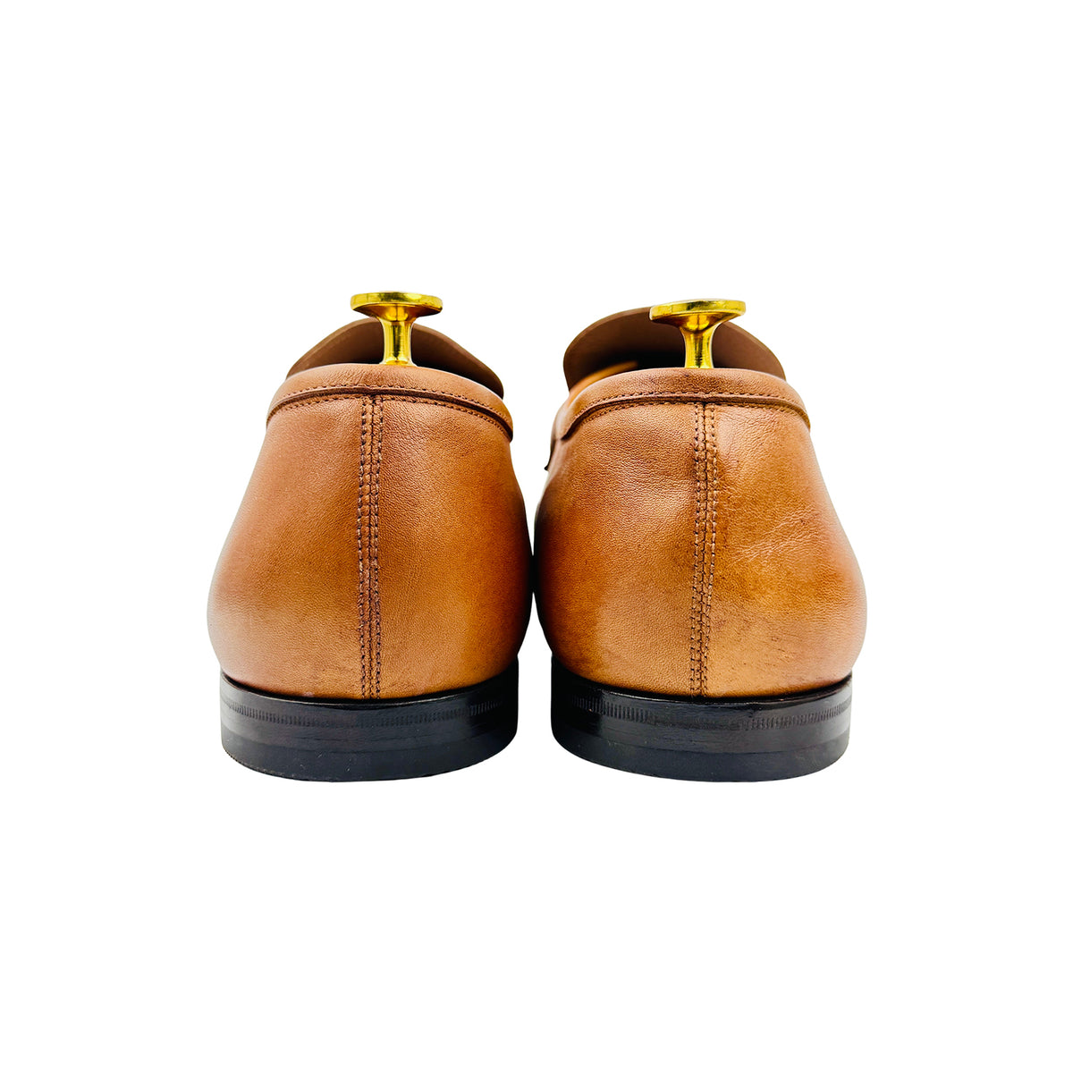 Salvatore Ferragamo Gancini Bit 'Tan Brown' Leather Loafers (Size 46)