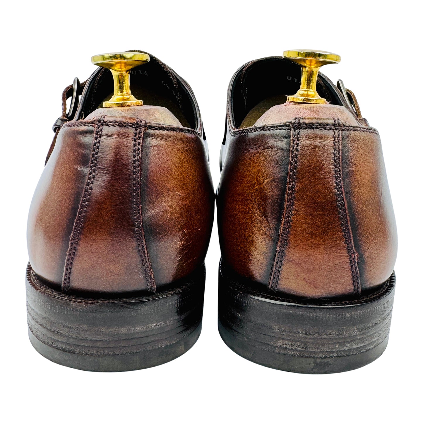 Salvatore Ferragamo Marcelo Double Monk Brown Loafers (Size 40/40.5)