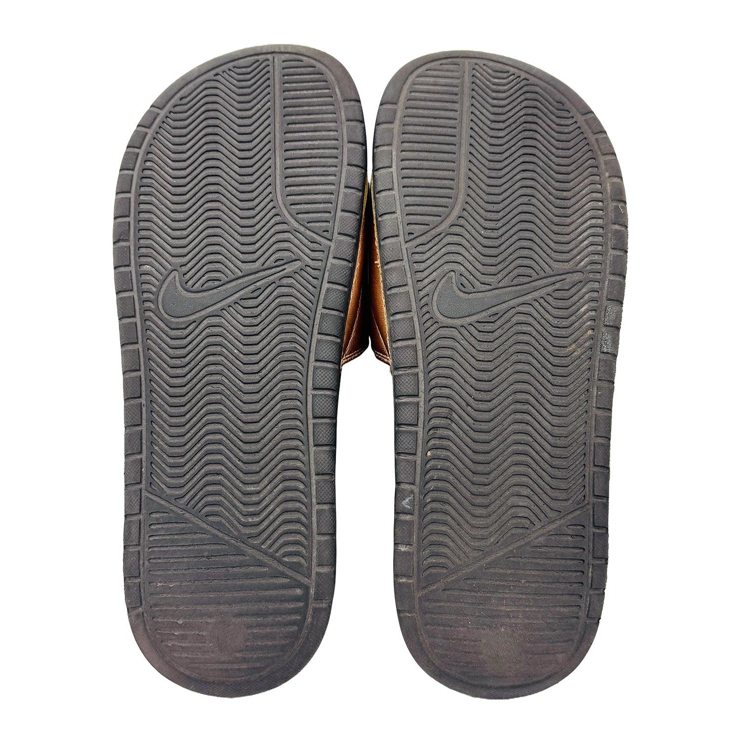 Outsole image of Nike Benassi JDI Golden Black Slides (Size 40.5/41) - 343881-900