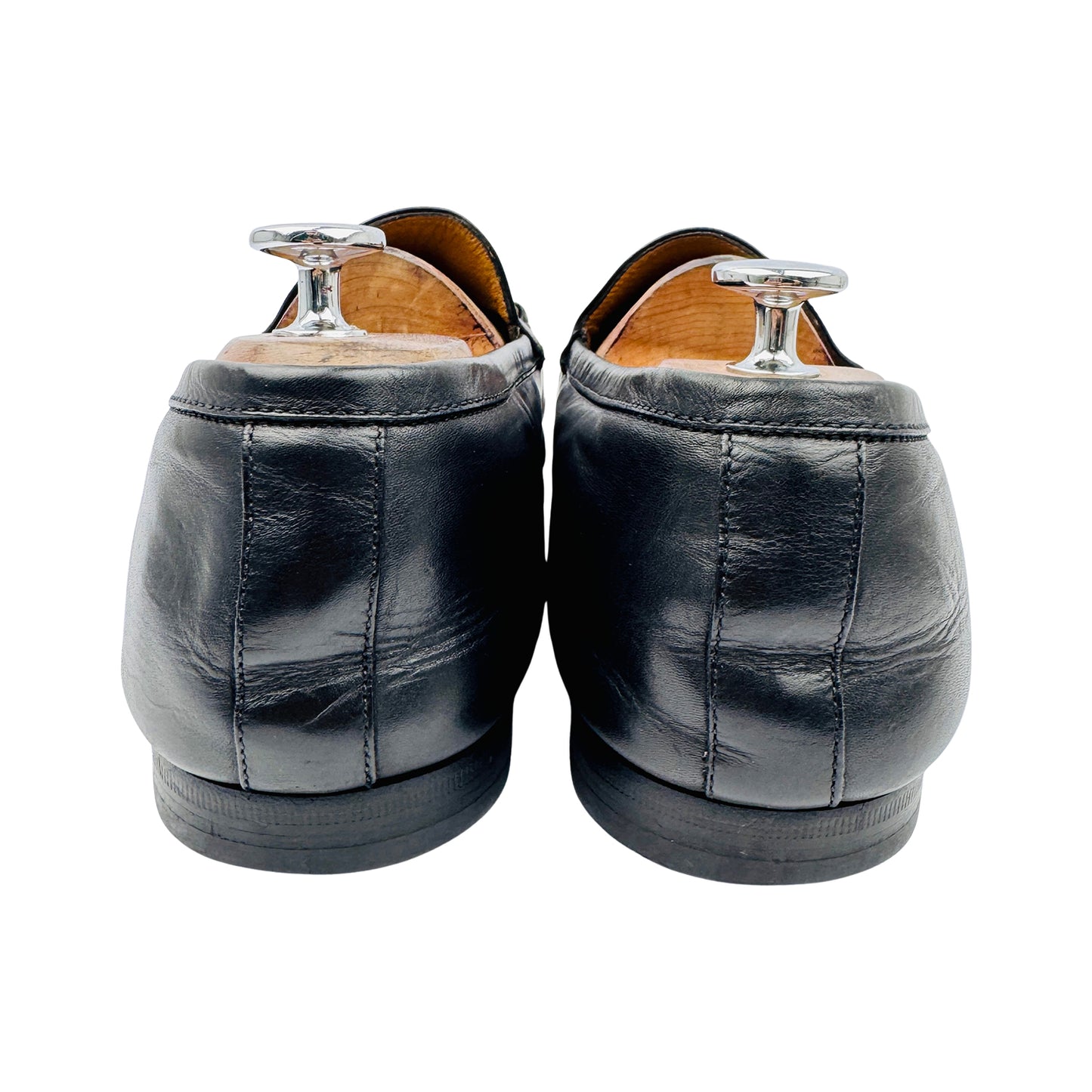 Gucci Men's Horsebit Black Leather Loafers (Size 44.5/45)