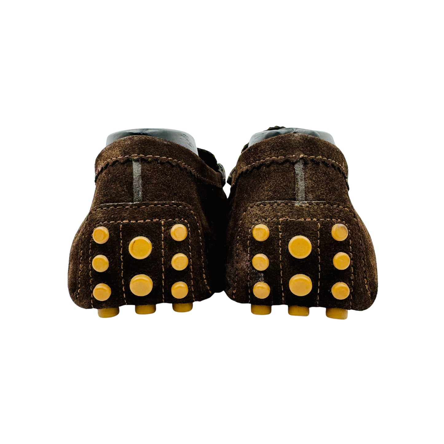 Gucci Web Trim Suede Driving Loafers (Size 40/40.5)