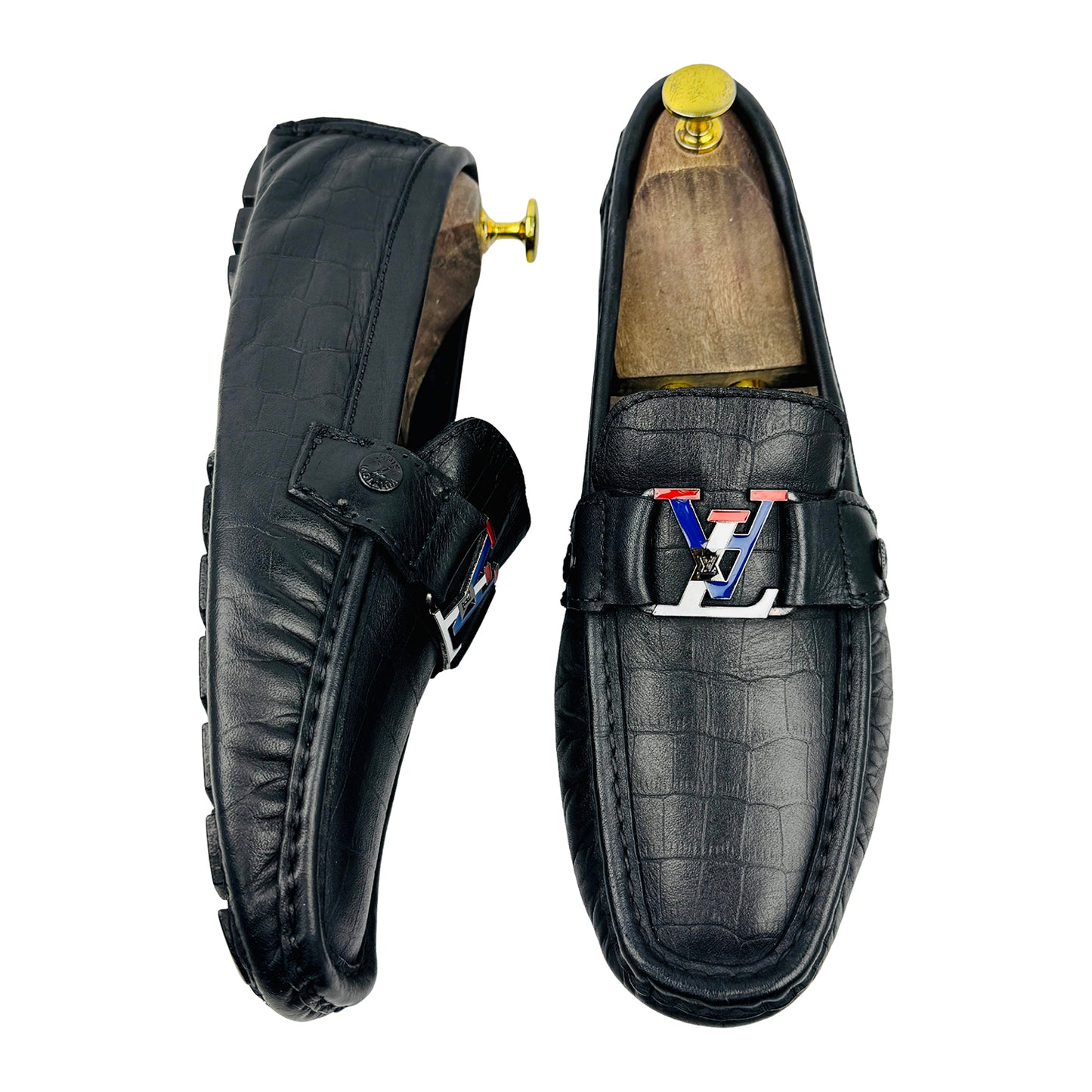 Louis Vuitton Monte Carlo Croc Embossed Leather Loafers (Size 41/41.5)