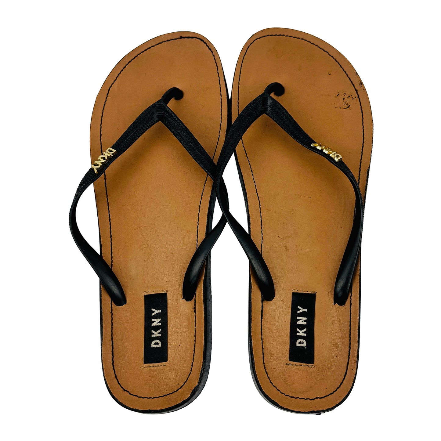 DKNY Women's Madi 'Black Brown' Slippers (Size 38.5/39)
