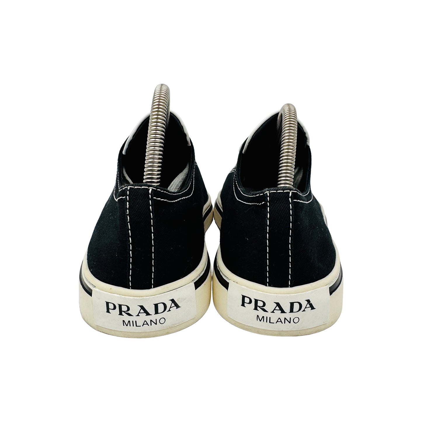 Prada Canvas Pointer Toe Low-Top Sneakers (Size 35/36) - 1E613M