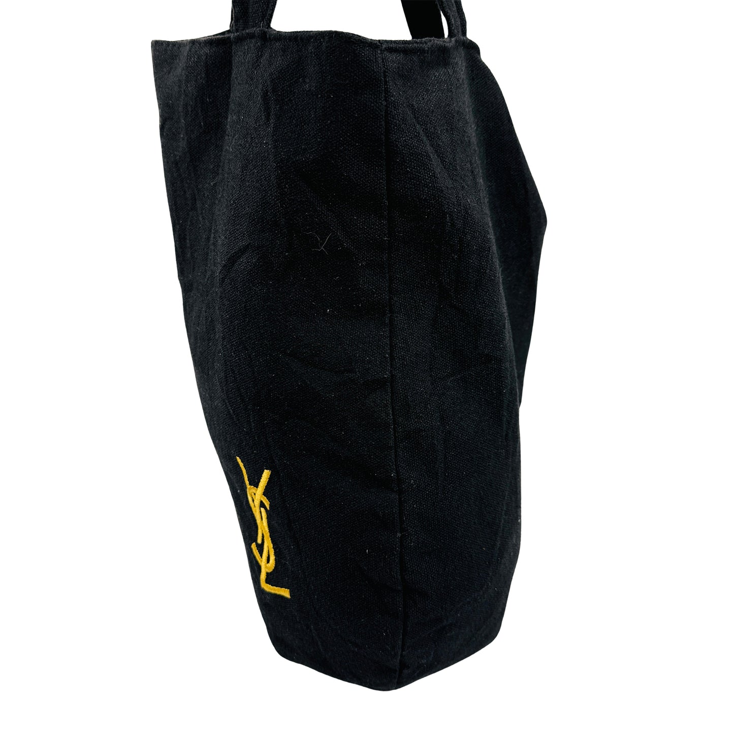 Saint Laurent Parfums Black Cotton Canvas Tote Bag