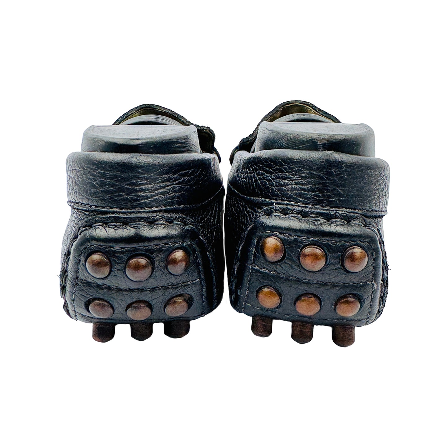 GF Ferre Buckle Grain Leather Moccasins (Size 38)