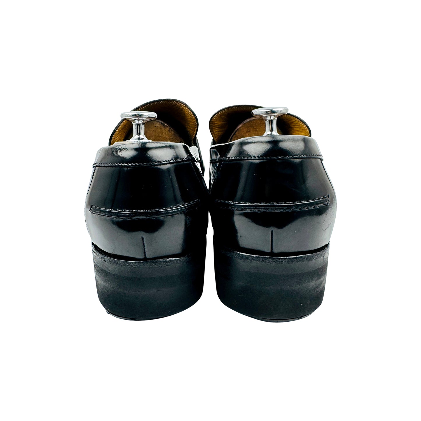 Gucci Men's GG Logo Black Leather Loafers (Size 45/45.5) - 233506