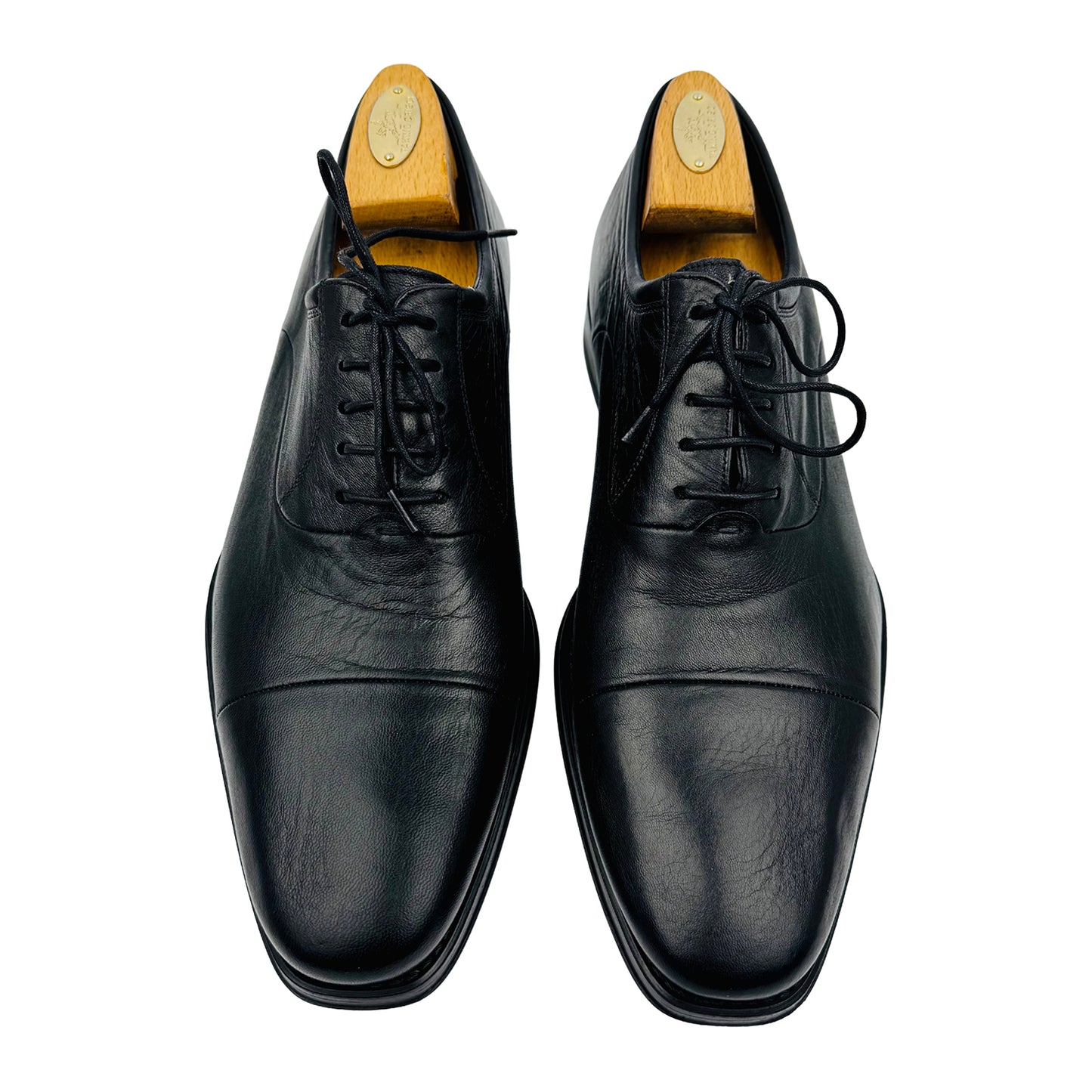 Magnanni Men's Federico Black Leather Oxfords (Size 43)