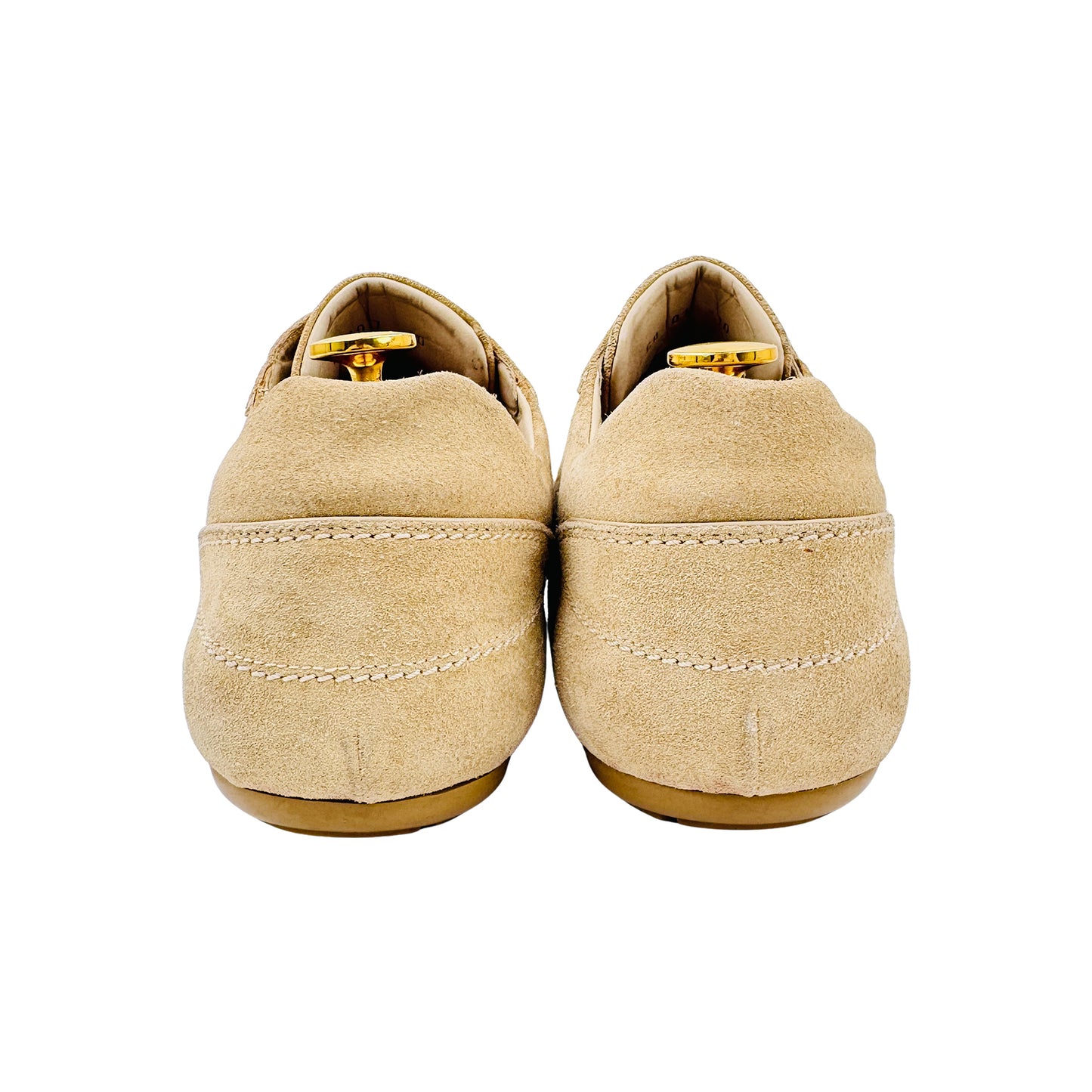 Louis Vuitton Beige Suede Leather Sneakers (Size 44)