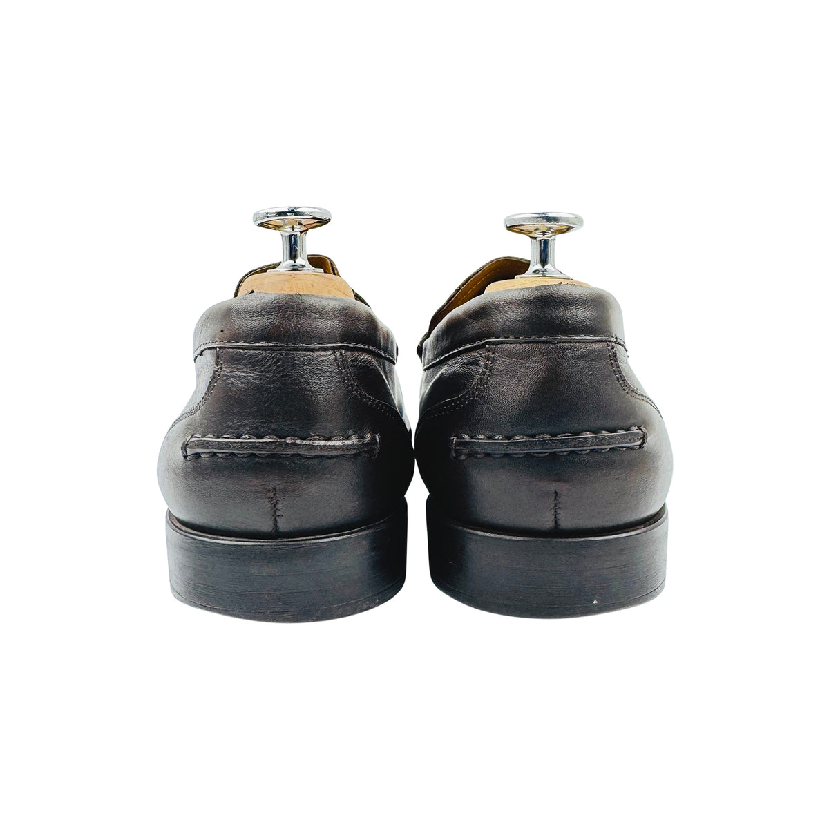 Massimo Dutti Dark Brown Leather Penny Loafers (Size 42/42.5)