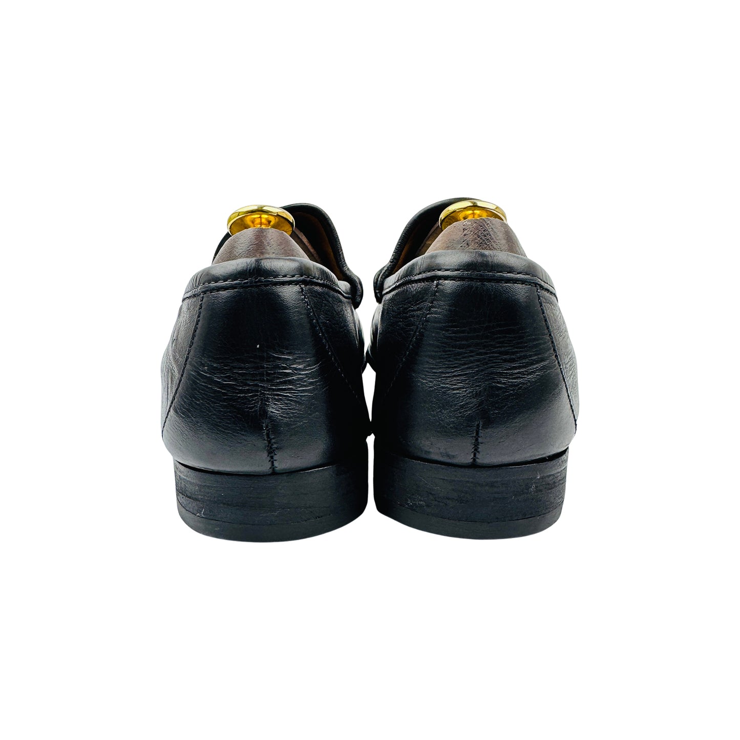 Gucci Men's Black Leather Horsebit Loafers (Size 42.5)