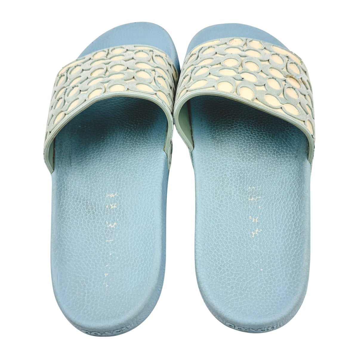 Coach Udele Sport Light Blue Slides (Size 41.5)