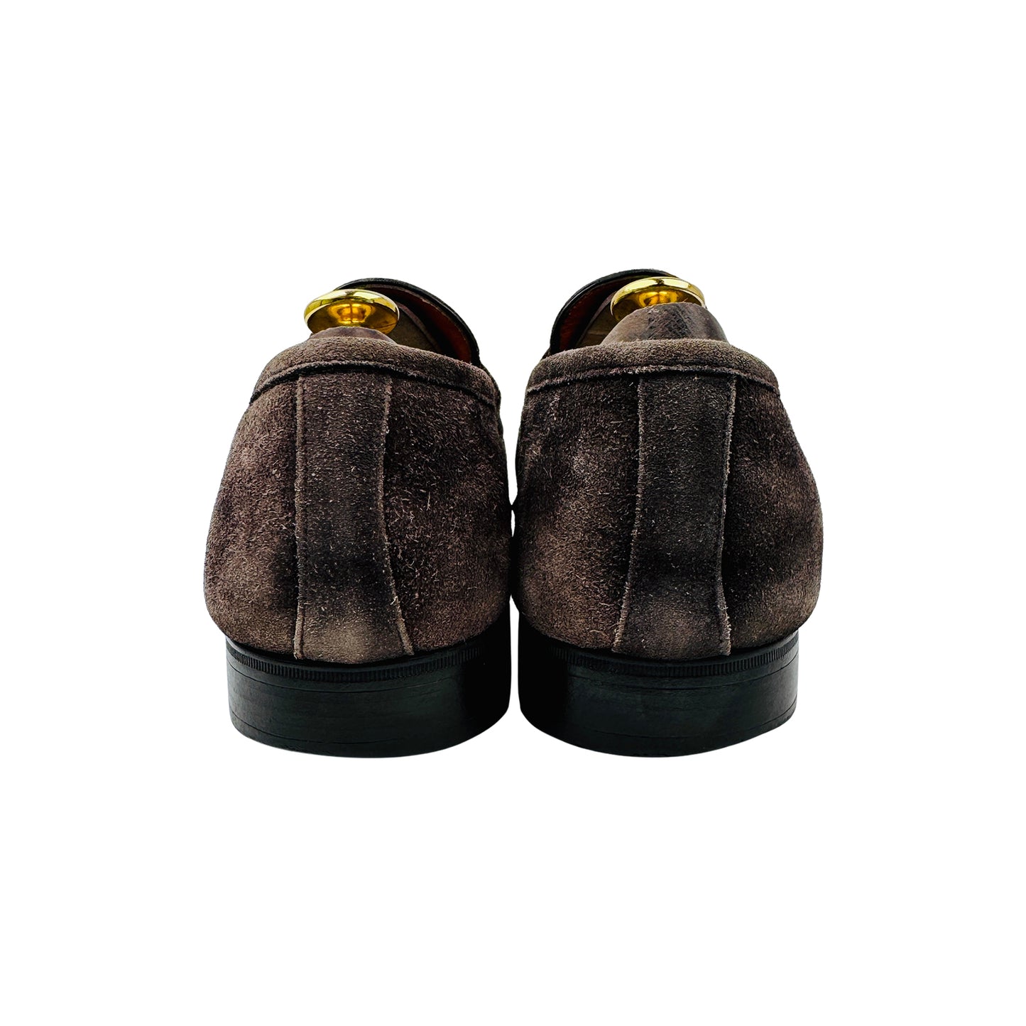 Santoni Men's Brown Suede Penny Loafers (Size 42)