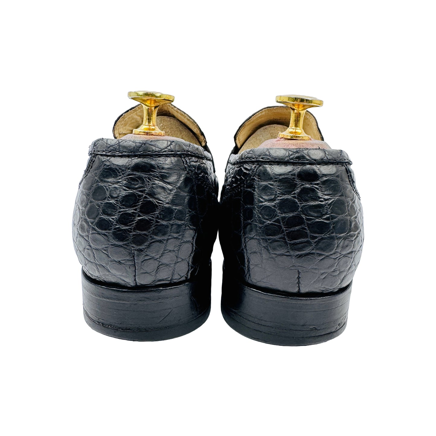 Saint Laurent Men's Crocodile Leather Black Loafers (Size 40/40.5)
