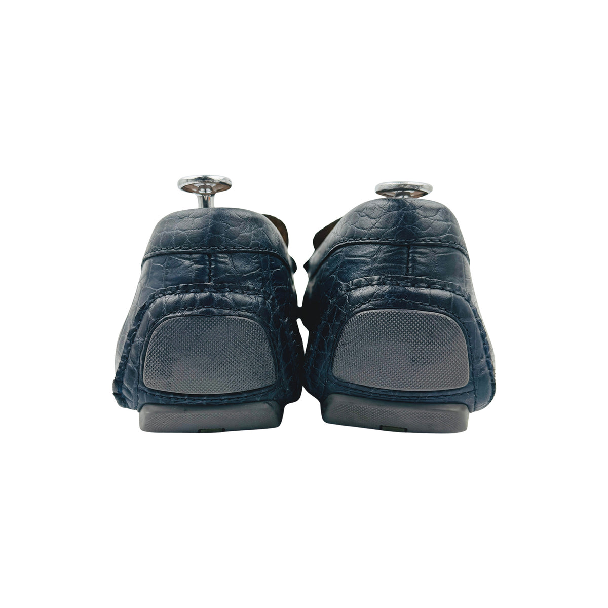 Donald J Pliner Crocodile Leather Navy Loafers (Size 46)