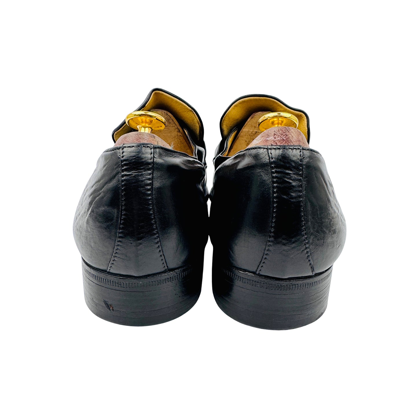 Moreschi X Russell Bromley Volcano Black Leather Loafers (Size 43.5)