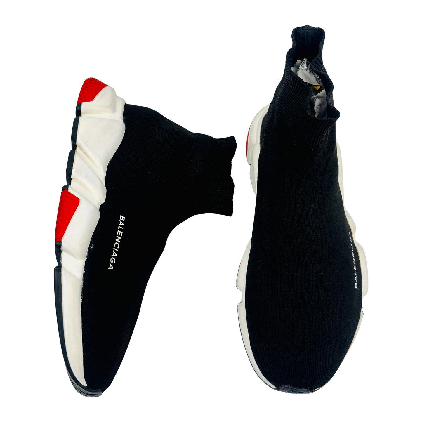 Balenciaga Speed Trainer 'Black White Red' Shoes (Size 43)