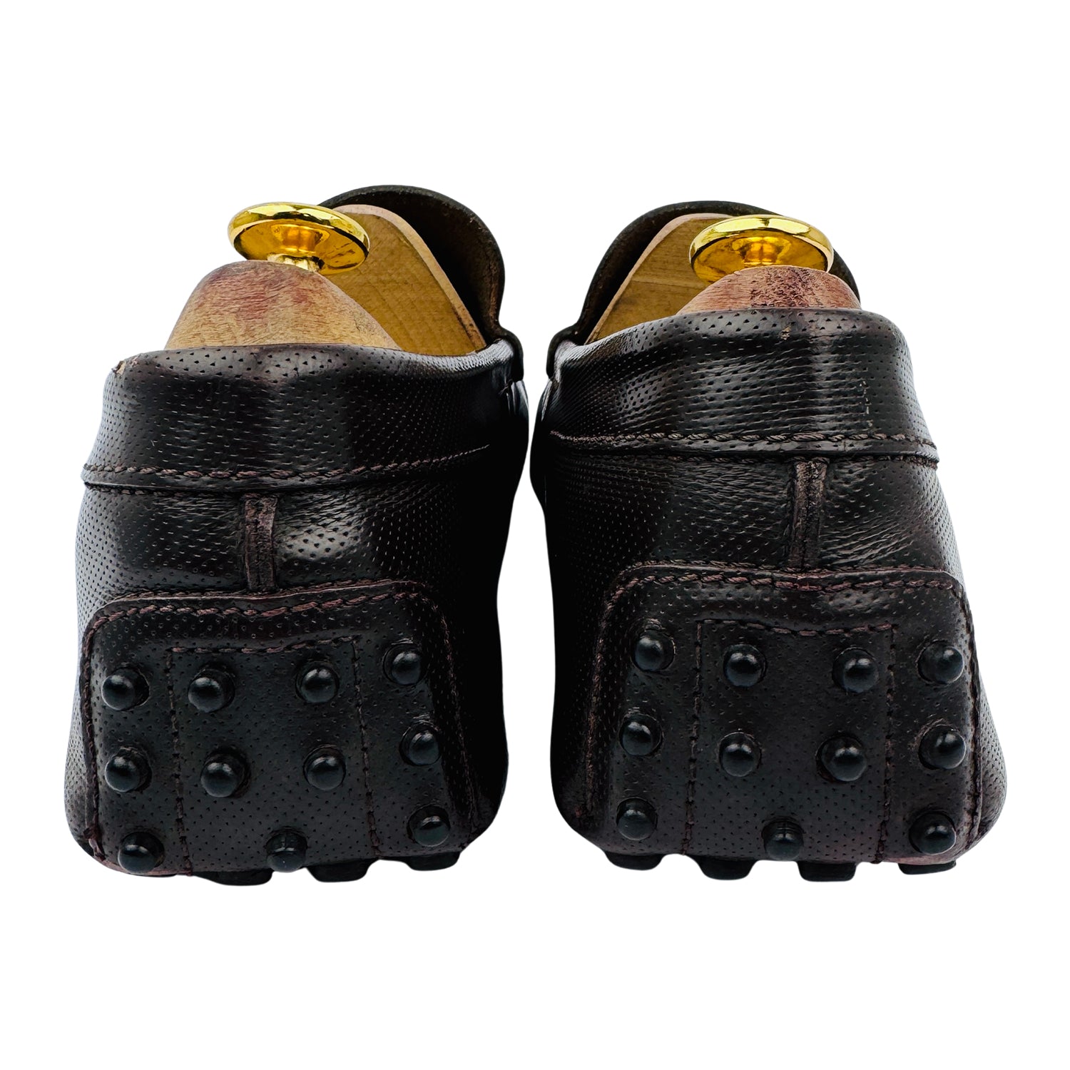 Back Side image of Tod's Men's Brown Leather Gommino Moccasins (Size 42.5/43)