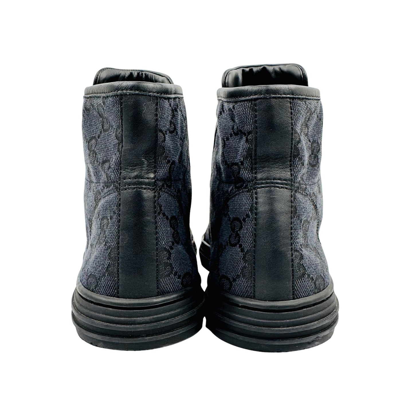 Gucci Men's Black GG Canvas Sneakers (Size 39/39.5)