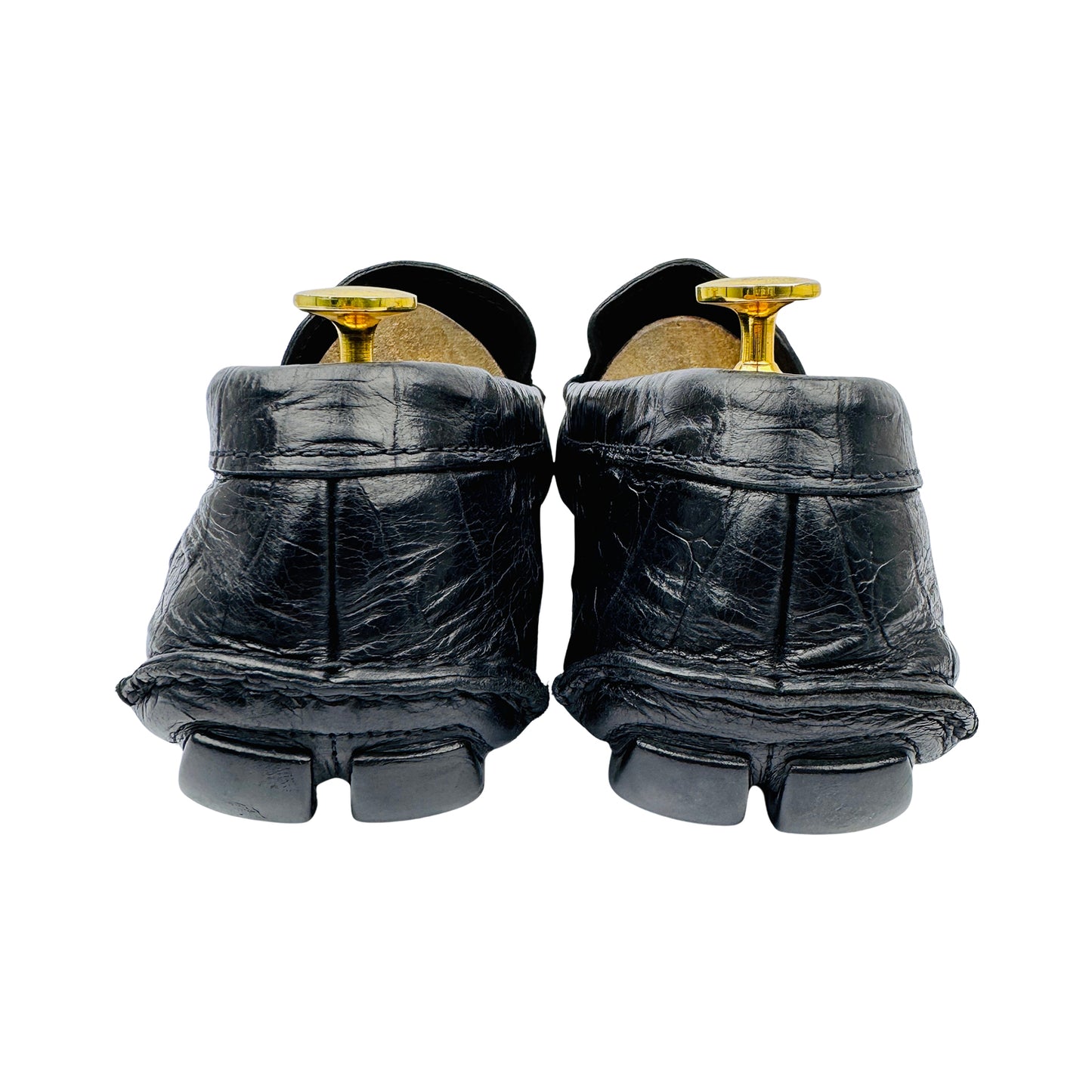 Prada Men's Crocodile Leather Black Loafers (Size 42.5/43) - 2DD 003