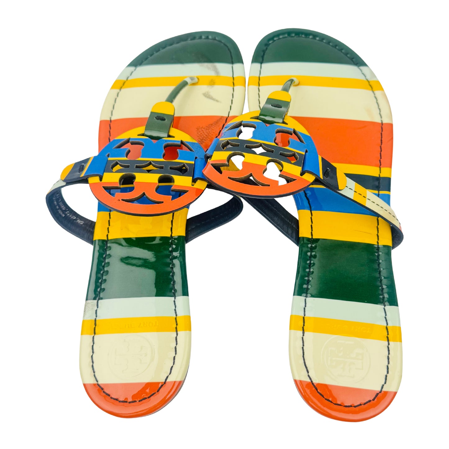 Tory Burch Miller Patent Leather Sandal Slippers (Size 41)